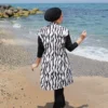 Adjustable Waist Zip-Up Modest Swimwear – Bild 3
