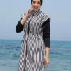 Adjustable Waist Zip-Up Modest Swimwear – Bild 6