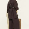 Balloon Sleeve Two-Piece Set Brown - immagine 3