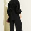 Balloon Sleeve Two-Piece Set Black - immagine 3