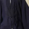 Brit Button Oversized Kimono Navy Blue - Image 4