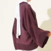 Brit Button Oversized Kimono Plum – Image 3