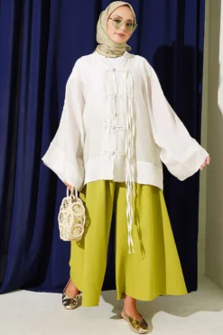 Alternatieve weergave van Brit Button Oversized Kimono Stone