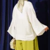 Brit Button Oversized Kimono Stone - Afbeelding 3