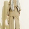 Brit Buttoned Ankle Elastic Tencel Two-Piece Set - Afbeelding 3