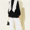 Brit Buttoned Tied Muslin Shirt Black - Afbeelding 3