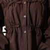Gathered Bow Short Shirt Brown - immagine 4