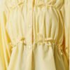 Gathered Bow Short Shirt Yellow - immagine 4