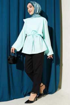 Vue alternative de Cross Cape Modal Tunic Turquoise
