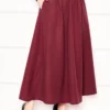 Pocket Detail Sports Terikoton Skirt Burgundy - Image 2