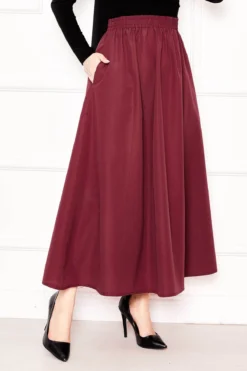Alternatieve weergave van Pocket Detail Sports Terikoton Skirt Burgundy