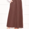 Pocket Detail Sports Terikoton Skirt Brown – Image 2