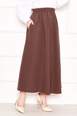 Alternatieve weergave van Pocket Detail Sports Terikoton Skirt Brown