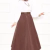 Pocket Detail Sports Terikoton Skirt Brown – Image 3