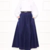Pocket Detail Sporty Terikoton Skirt Navy Blue
