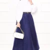 ⁦Pocket Detail Sporty Terikoton Skirt Navy Blue⁩ - الصورة ⁦3⁩