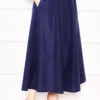 ⁦Pocket Detail Sporty Terikoton Skirt Navy Blue⁩ - الصورة ⁦4⁩
