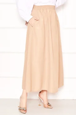 Alternatieve weergave van Pocket Detail Sporty Terikoton Skirt Mink
