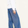 Pocketed Elastic Waist Wide Leg Denim Pants – Bild 3