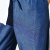Pocketed Elastic Waist Wide Leg Denim Pants – Bild 4