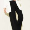 Pocket Wide Leg Trousers Black