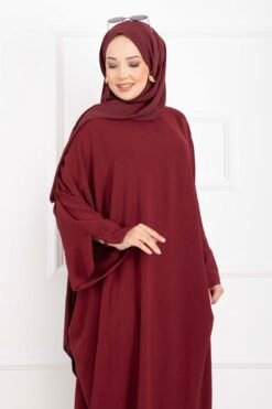 Vista alternativa di Ceyda Modest Abaya Burgundy