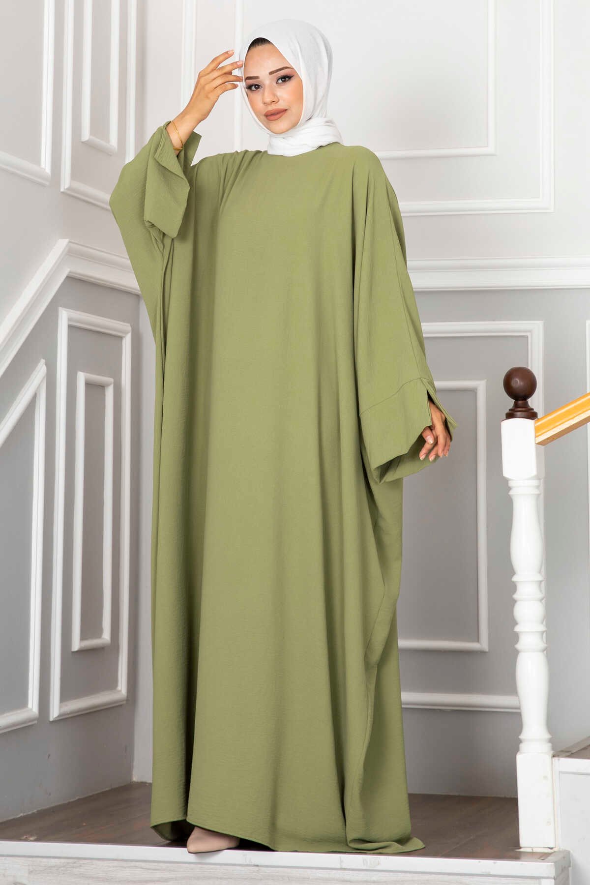 Ceyda Modest Abaya Green - Image 3
