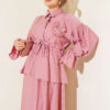Flower Brooch Belted Tunic Set - Image 2
