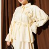 Flower Brooch Belted Tunic Set - immagine 2