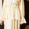 Flower Brooch Belted Tunic Set - immagine 4