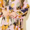 Floral Pattern Tiered Button Dress Pink - immagine 4
