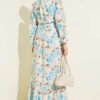 Floral Ruffled Belted Dress Baby Blue - Afbeelding 3