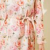 ⁦Floral Ruffled Belted Dress Pink⁩ - الصورة ⁦4⁩