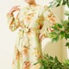 Floral Ruffled Belted Dress Green - الصورة 2