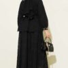 Floral Embroidered Two-Piece Set Black – Image 3