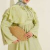 Floral Baby Collar Belted Dress - immagine 2