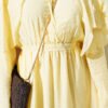 Floral Baby Collar Belted Dress Yellow - Image 4