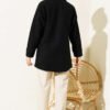 Button-Up Boucle Shirt with Double Pockets Black - Imagen 3