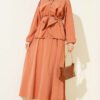Double Ruffled Tie-Belted Modal Skirt Set - Imagen 2