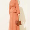 Double Ruffled Tie-Belted Modal Skirt Set - Imagen 3