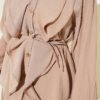 Double Ruffled Tie-Belted Modal Skirt Set Mink - Afbeelding 4