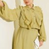 Double V Ruffled Skirt Set