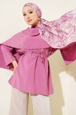 Removable Shawl Detail Modal Tunic