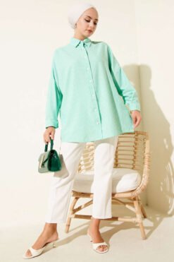 Vista alternativa de Woven Belted Half Button Dress
