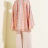 Striped Stand Collar Tunic Powder Pink – Image 3
