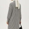 Striped Side Tie Shirt Black - Image 3