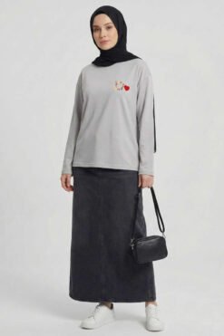 Vue alternative de D Logo Heart Patch Tunic Grey