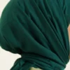 Plain Flannel Cotton Scarf Emerald - Image 4