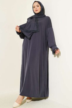 Lace Detailed Prayer Dress with Scarf
