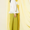 Lace Ruffled Waist Tunic Shirt White - Imagen 3